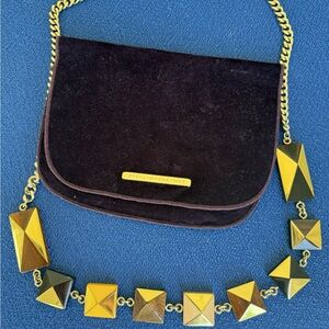 Stella McCartney Gold and Black Pyramid Necklace